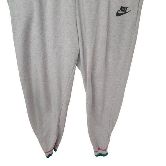 Nike Women's Athletic Jogger Sweatpants Gray Size L Fleece Lined - Picture 2 of 6